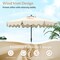 Costway 9 FT Patio Umbrella 2-Tier Market Table Umbrella with Sun-Protective Canopy Beige/Navy/Gray/Brown/Turquoise